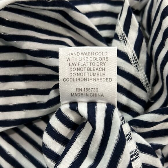 Rise and Olive blue and White stripes shortsleeve Shirt - Picture 8 of 9